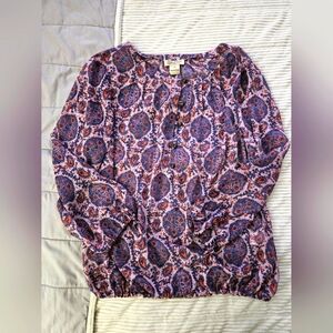 Lucky Brand Floral Paisley Women's Top.Size XS